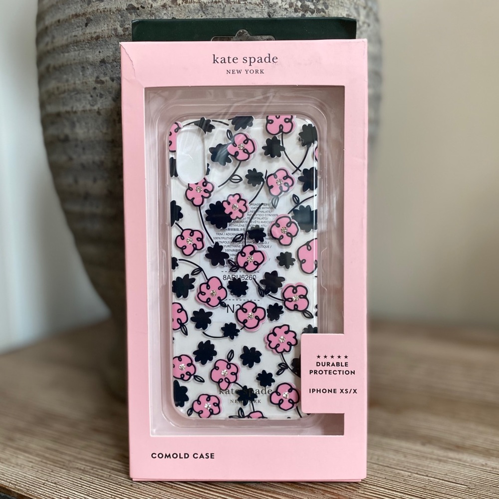 Kate Spade  jeweled transparent iPhone XS/X case
